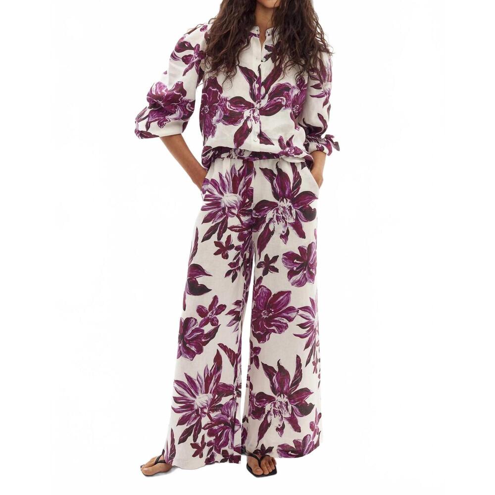 NEW LANTHROPY mekness linen shirt in la fleur